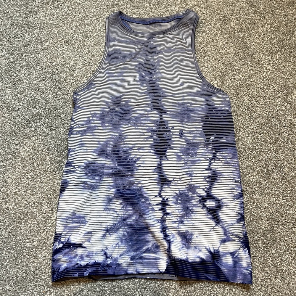 Lululemon Swiftly Tech Tank Top 2.0 Shibori Size 4 High Neck Racerback Shirt Gym
